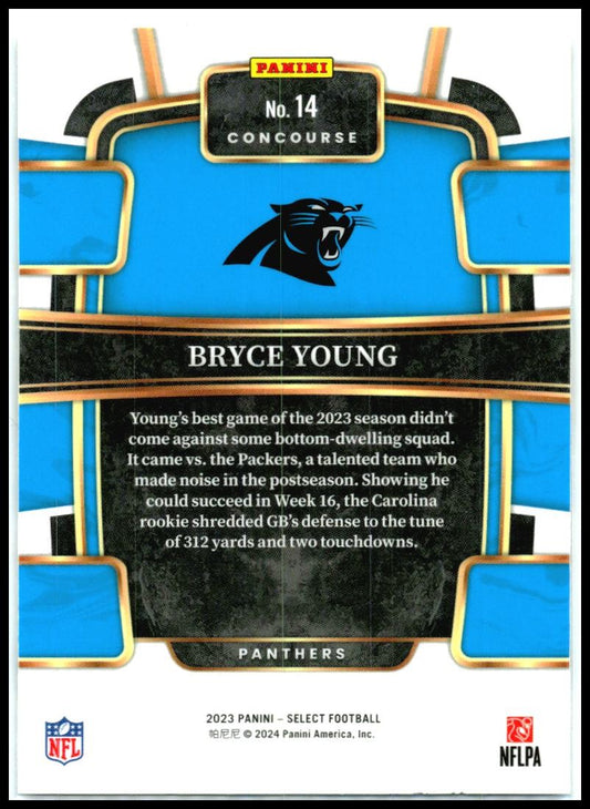 2023 Panini Select #14 Bryce Young Rookie Carolina Panthers