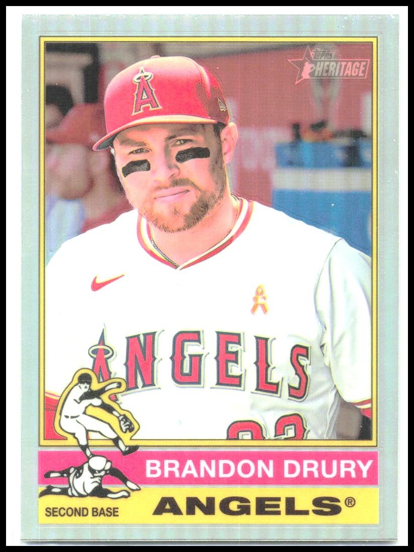 2025 Topps Heritage chrome #283 Brandon Drury Angels