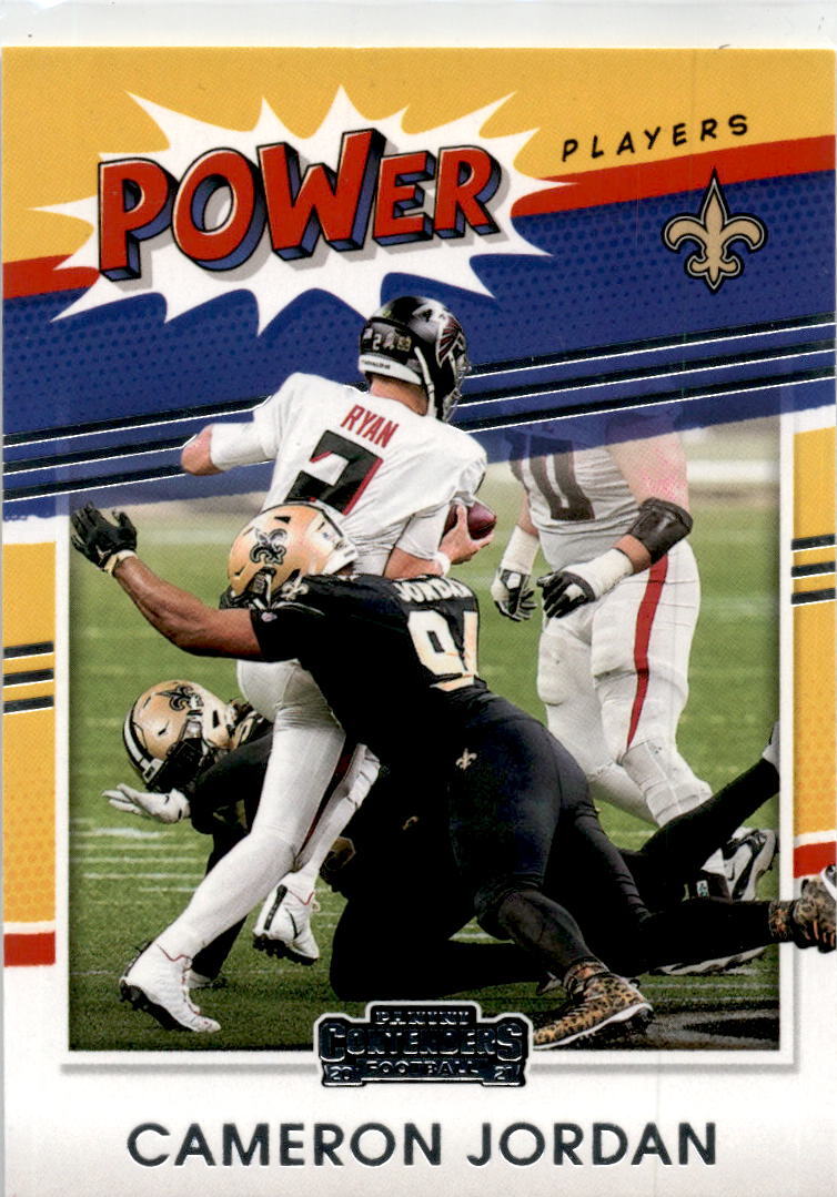 2021 Panini Contenders Power Players #PP-CJO Cameron Jordan New Orleans Saints