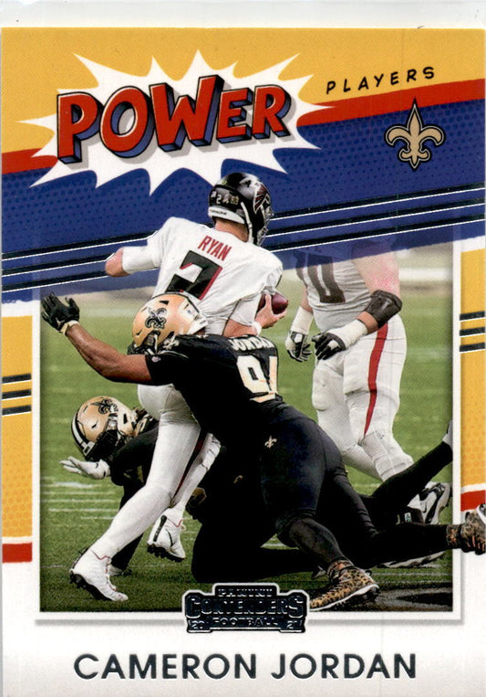 2021 Panini Contenders Power Players #PP-CJO Cameron Jordan New Orleans Saints