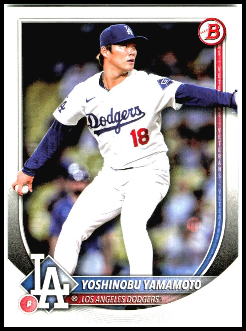 2025 Bowman #18 Yoshinobu Yamamoto Los Angeles Dodgers