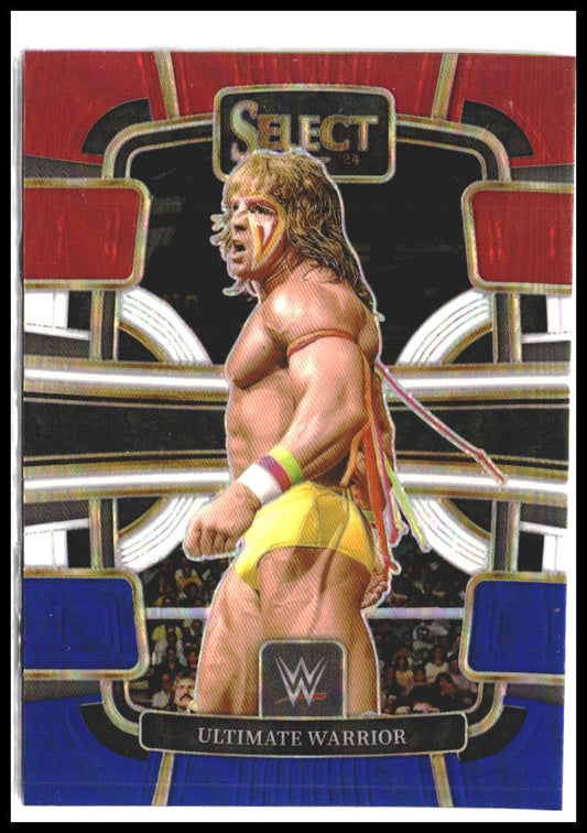 Ultimate Warrior #7 2024 Panini Select WWE Red and Blue Prizms