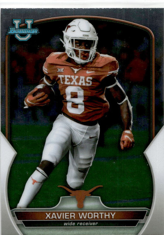 2022 Bowman Chrome University #29 Xavier Worthy  Texas Longhorns