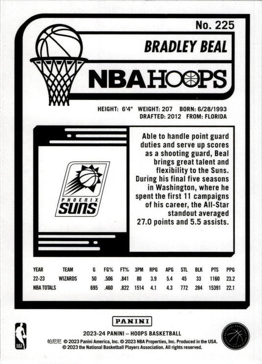 2023-24 Hoops #225 Bradley Beal Phoenix Suns