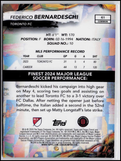 2024 Finest MLS #61 Federico Bernardeschi