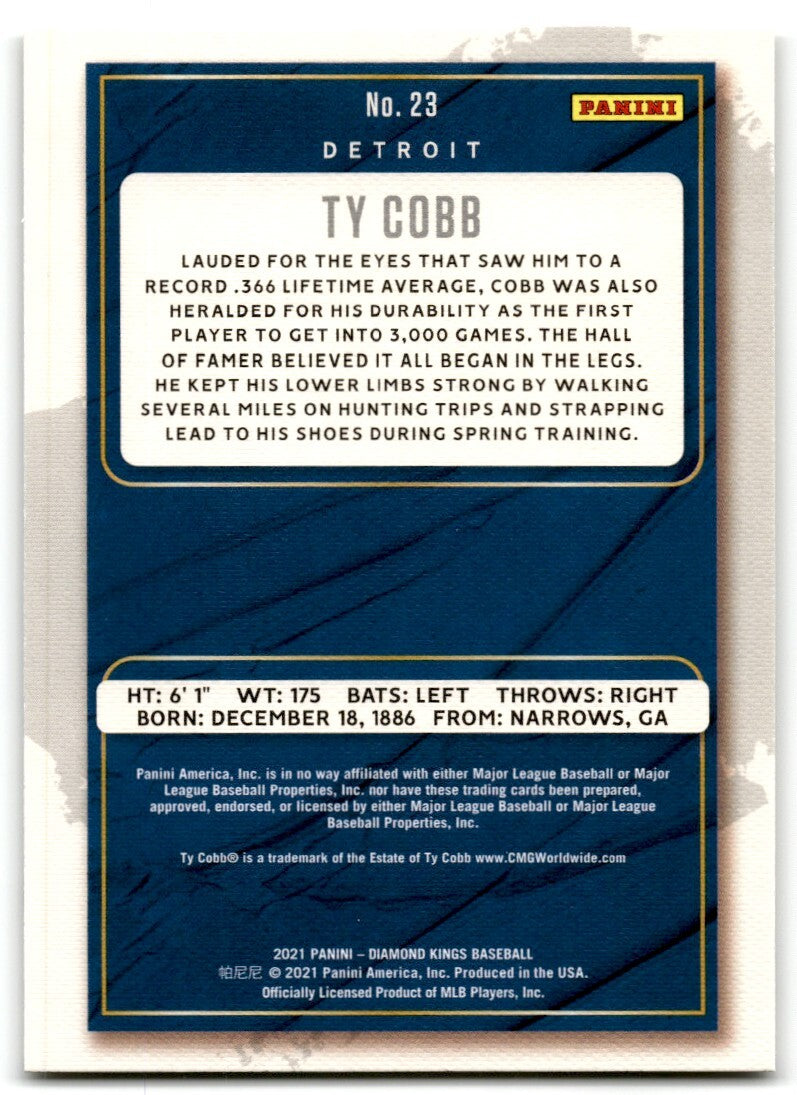 2021 Panini Diamond Kings Ty Cobb Detroit Tigers #23