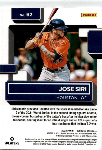 2022 Donruss  Liberty #62 Jose Siri Houston Astros
