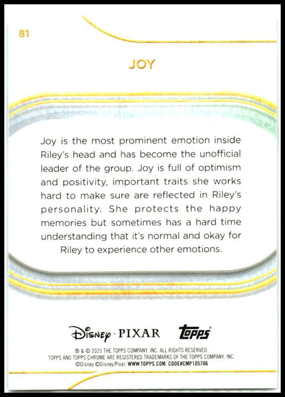 2025 Topps Chrome Disney #81 Joy