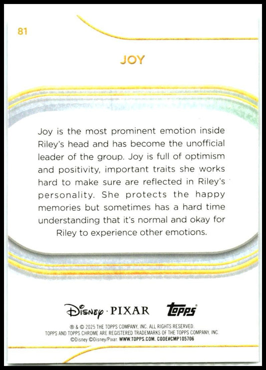 2025 Topps Chrome Disney #81 Joy