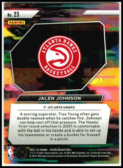2021-22 Panini Prizm Instant Impact #23 Jalen Johnson Atlanta Hawks