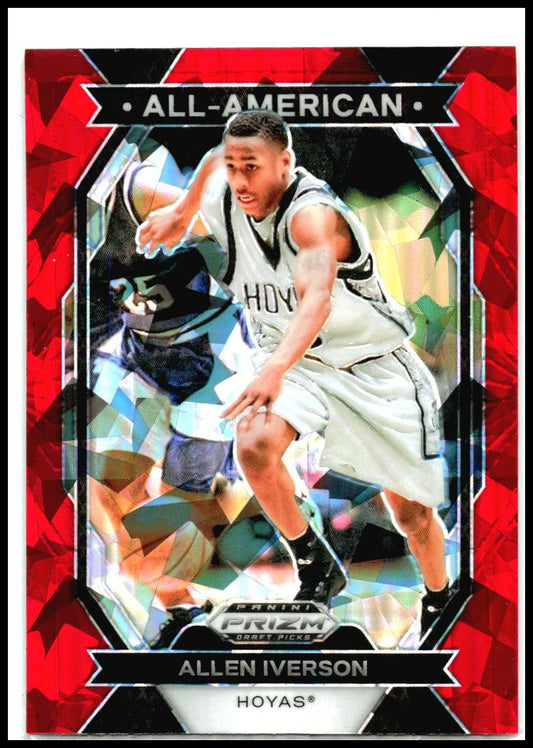 2024 Panini Prizm Draft Picks All-American Prizms Red Ice #18 Allen Iverson