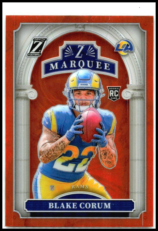 2024 Panini Zenith Z Marquee Orange #12 Blake Corum Los Angeles Rams