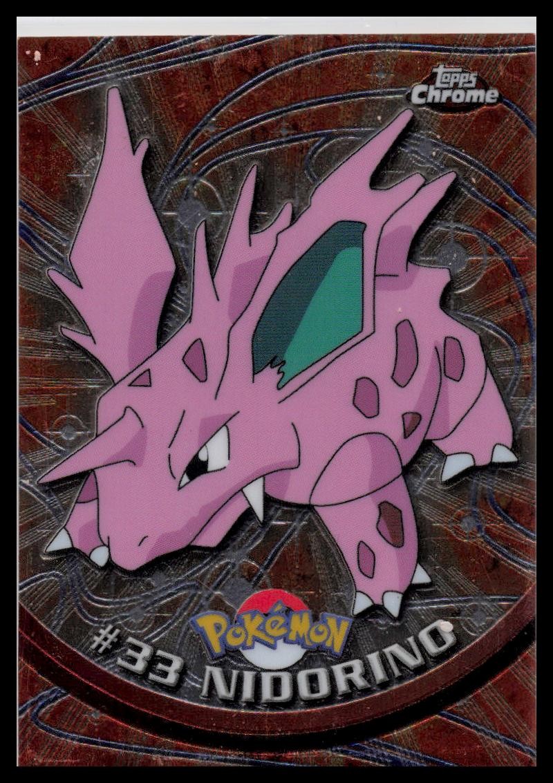 2000 Topps Chrome Pokemon #33 Nidorino