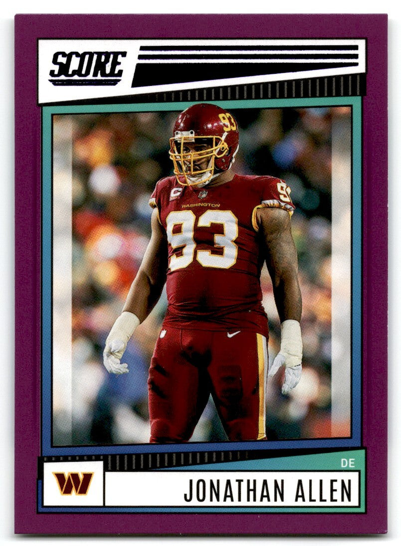 2022 Score Jonathan Allen Washington Commanders #259