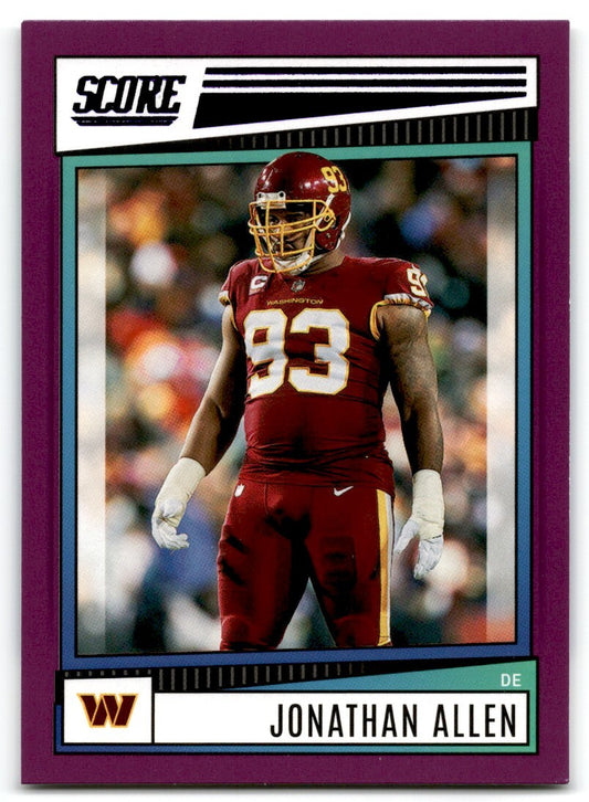 2022 Score Jonathan Allen Washington Commanders #259