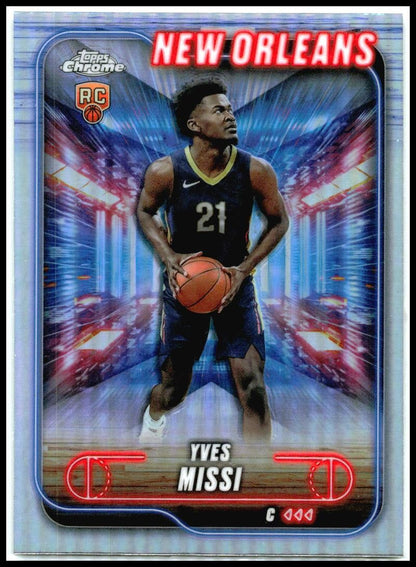 2024-25 Topps Chrome Refractor #156 Yves Missi Rookie New Orleans Pelicans