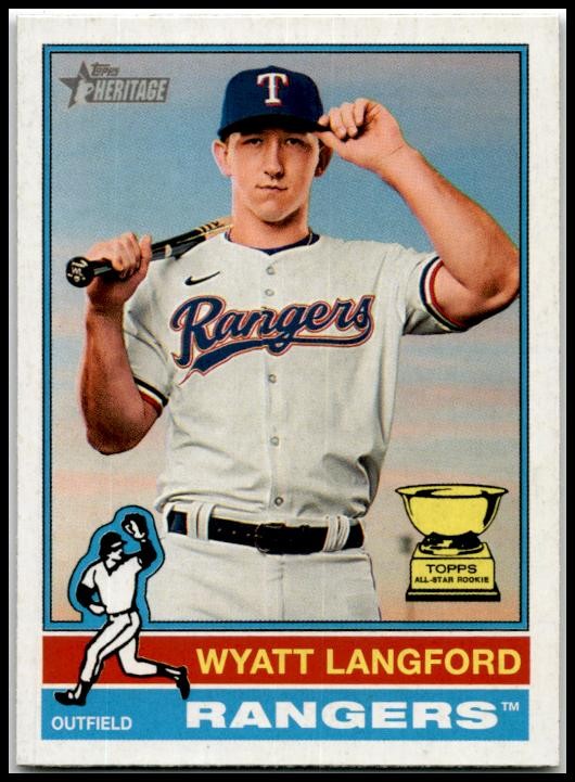 2025 Topps Heritage #29 Wyatt Langford Texas Rangers
