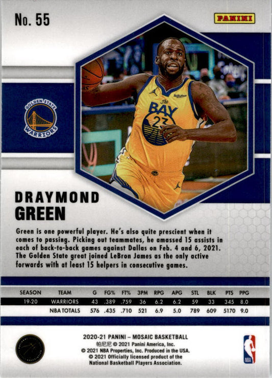 2020-21 Panini Mosaic #55 Draymond Green Golden State Warriors