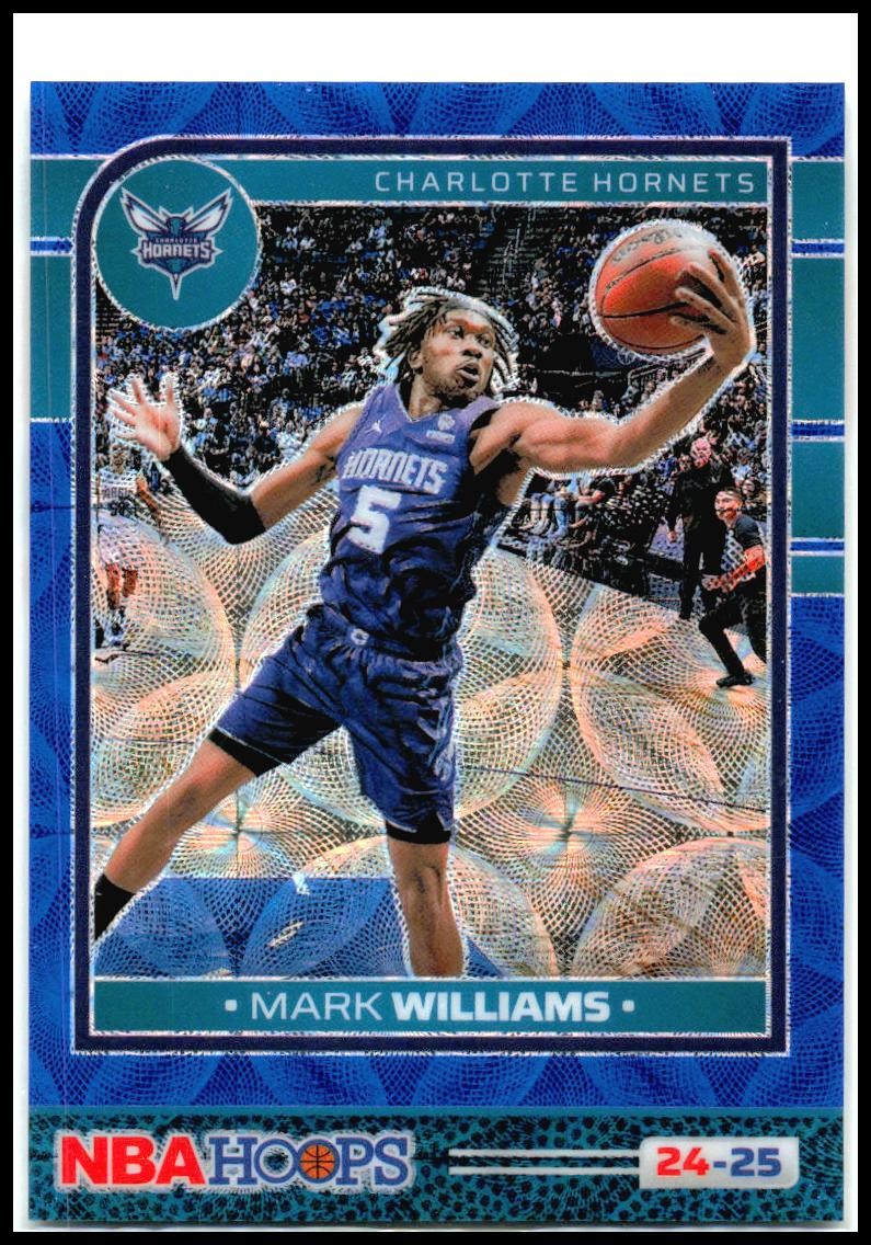 2024-25 Hoops Blue Scope #110 Mark Williams #/99 Charlotte Hornets