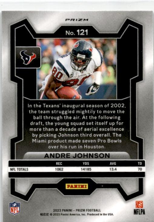 2023 Panini Prizm Silver #121 Andre Johnson Houston Texans