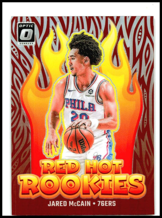 2024-25 Donruss Optic Red Hot Rookies #12 Jared McCain Philadelphia 76ers