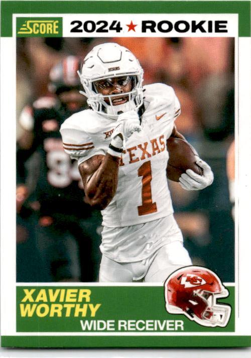 2024 Score 35th Anniversary Rookies #1 Xavier Worthy Kansas City Chiefs