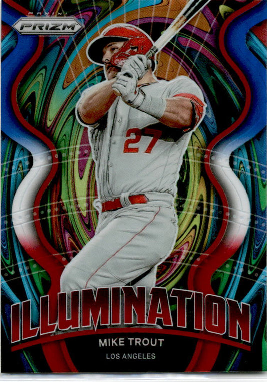 2022 Panini Prizm Red/White/Blue Prizm  #IL-10 Mike Trout Los Angeles Angels