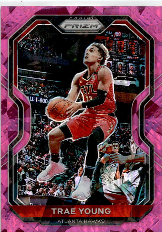 2020-21 Panini Prizm Pink Ice Prizms #64 Trae Young Atlanta Hawks