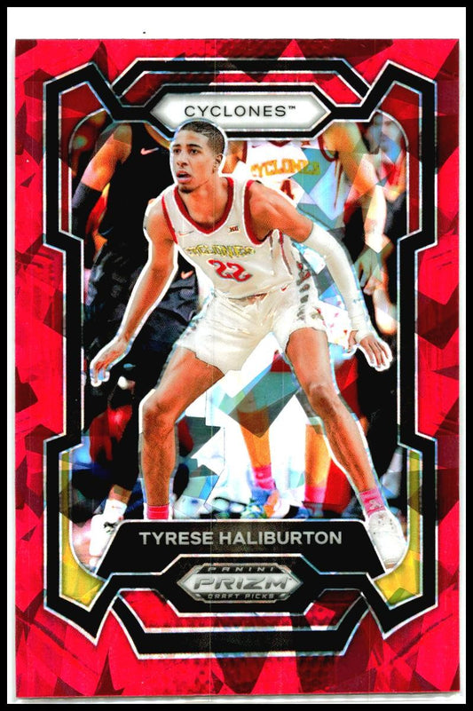 2024 Prizm Draft Picks Prizms Red Ice #65 Tyrese Haliburton Iowa State Cyclones