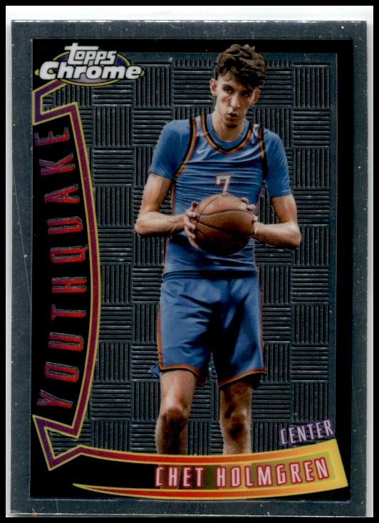 2023-24 Topps Chrome Youthquake #YQ-14 Chet Holmgren Oklahoma City Thunder