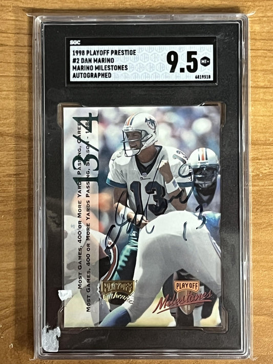 1998 Playoff Prestige Dan Marino Playoff Milestones #2 Dan Marino Auto Miami