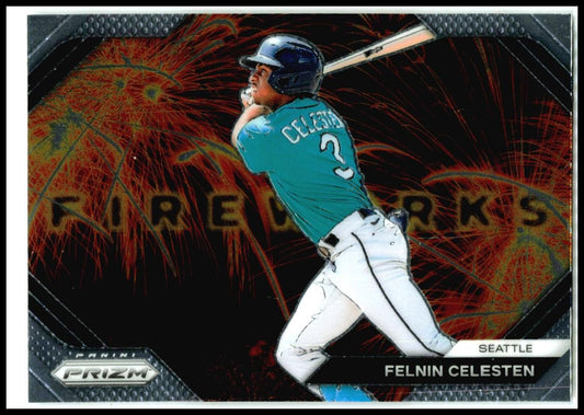 2024 Panini Prizm Fireworks #20 Felnin Celesten Seattle Mariners