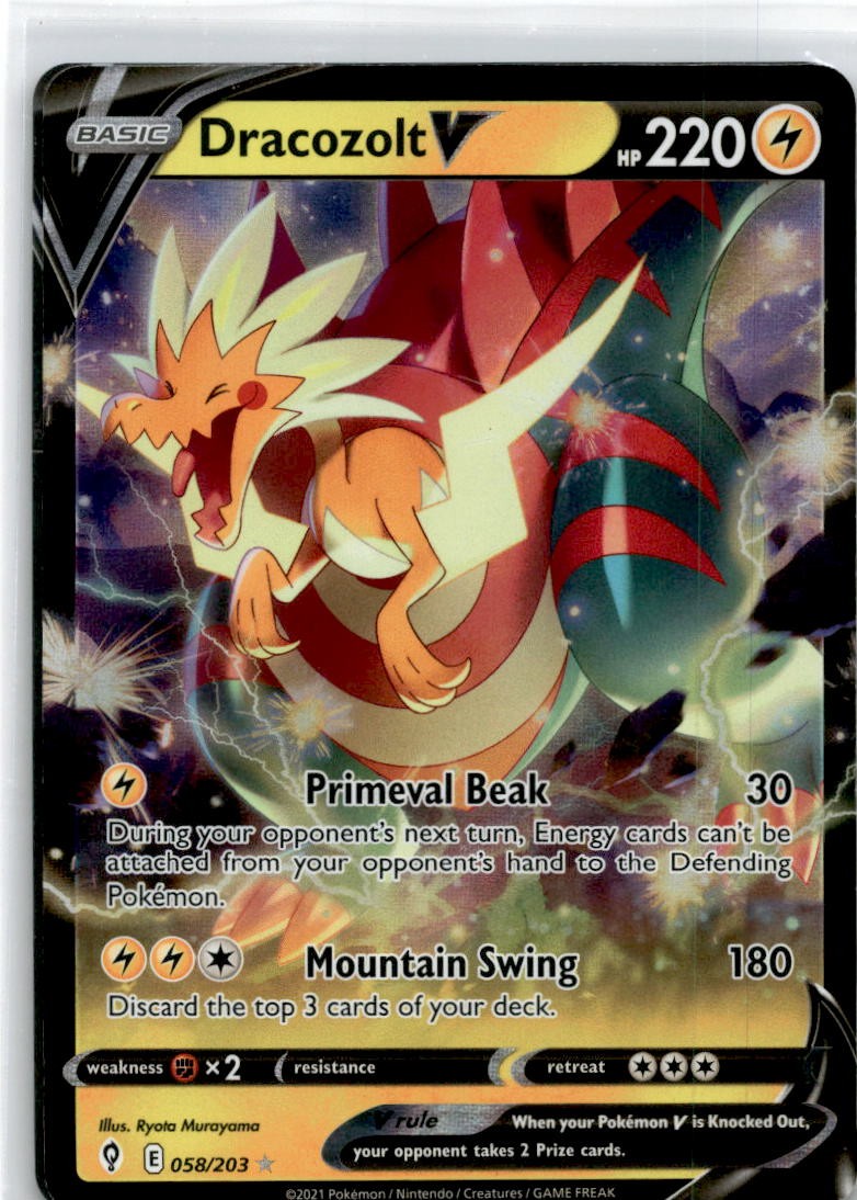 Dracozolt V #058/203 Evolving Skies Ultra Rare