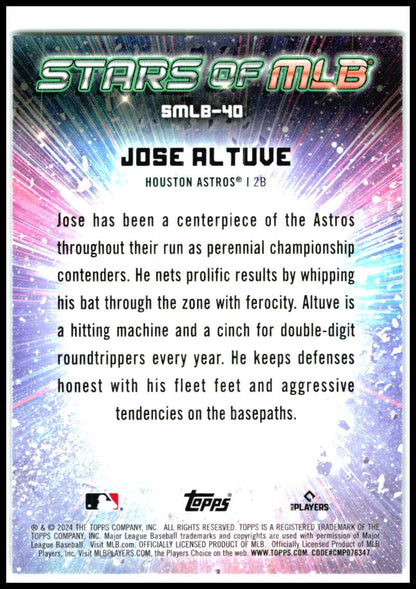 2024 Topps Stars of MLB #SMLB-40 Jose Altuve Houston Astros