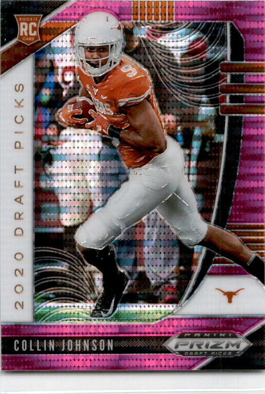 2020 Prizm Draft Picks Pink Pulsar #112 Collin Johnson Texas Longhorns / Bears