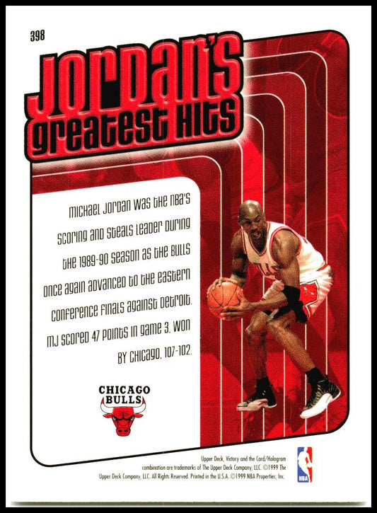 1999-00 Upper Deck Victory #398 Michael Jordan Chicago Bulls