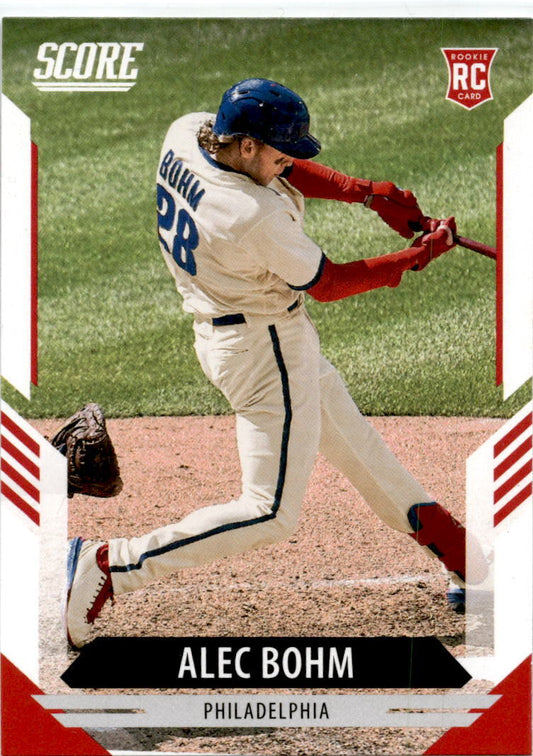 2021 Panini Score #6 Alec Bohm RC Philadelphia Phillies