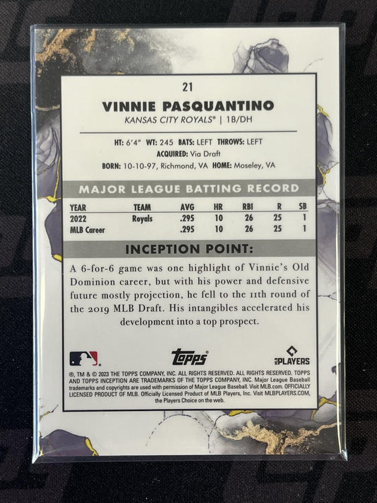 2024 Topps Inception #21 Vinnie Pasquantino Rookie Royals