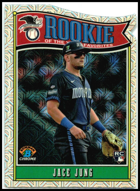 2025 Bowman Rookie of the Year Favorites Mojo Refractor #ROY-8 Jace Jung Tigers