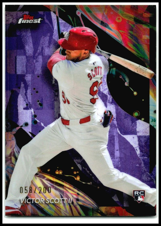 2024 Finest Purple Refractor #174 Victor Scott II Rookie St. Louis