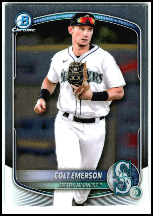 2025 Bowman Chrome Prospects #BCP-17 Colt Emerson Seattle Mariners
