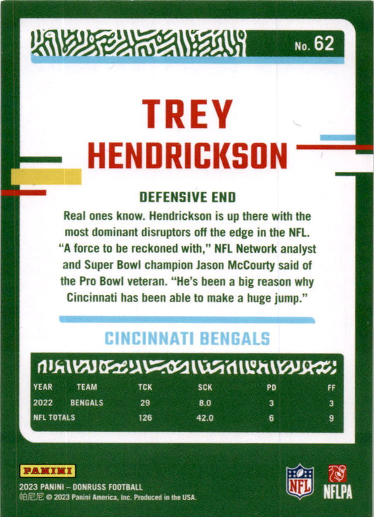 2023 Donruss #62 Trey Hendrickson Cincinnati Bengals