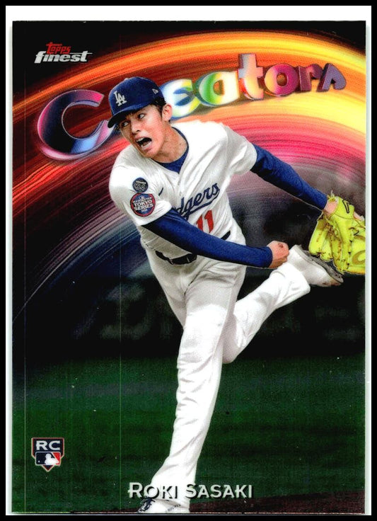 2025 Topps Finest Creatra #C-16 Roki Sasaki Rookie Dodgers
