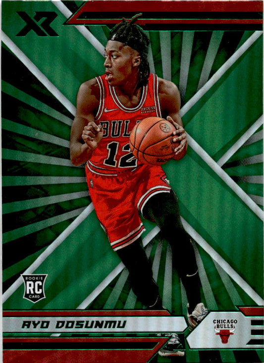 2021 Panini Chronicles XR Green #386 Ayo Dosunmu Chicago Bulls