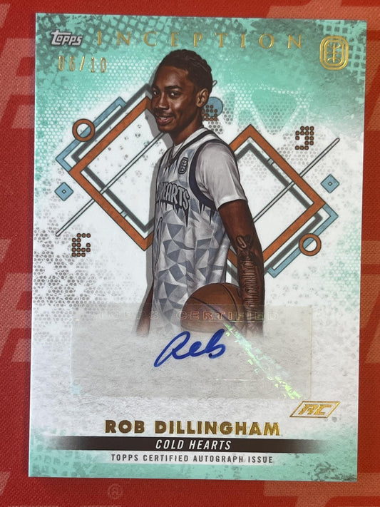 2022-23 Topps Inception OTE Auto Teal Auto /10 #IA-RD Rob Dillingham Auto