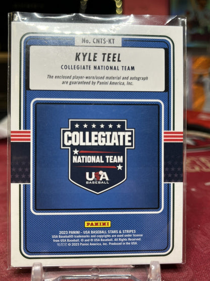2023 PANINI STARS AND STRIPES USA #CNTS-KT KYLE TEEL AUTO Rookie Blue Ink