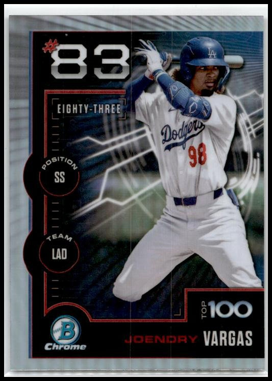 2025 Bowman Scouts' Top 100 #BTP-83 Joendry Vargas dodgers