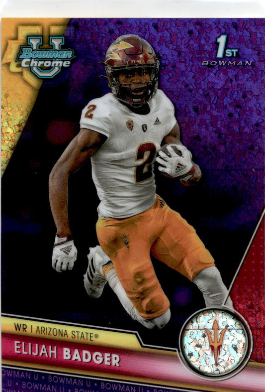 2023 Bowman University Chrome Purple Mini-Diamond  #11 Elijhah Badger /399