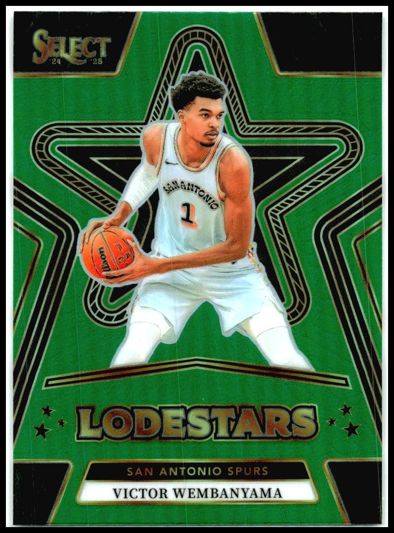 2024-25 Panini Select Lodestars Green Prizms #5 Victor Wembanyama Spurs