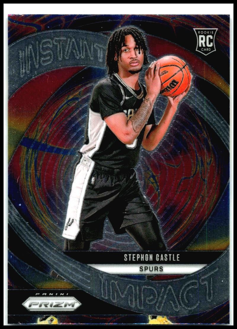 2024-25 Panini Prizm Instant Impact #4 Stephon Castle San Antonio Spurs